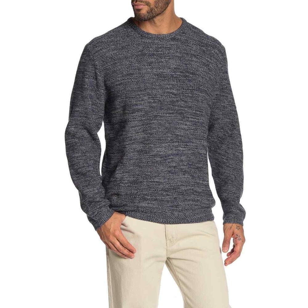 Weatherproof Moss Stitch Crew Neck Sweater Size XL - Blue Heather